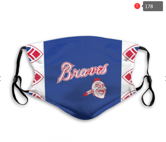 MLB Atlanta Braves #1 Dust mask with filter->mlb dust mask->Sports Accessory
